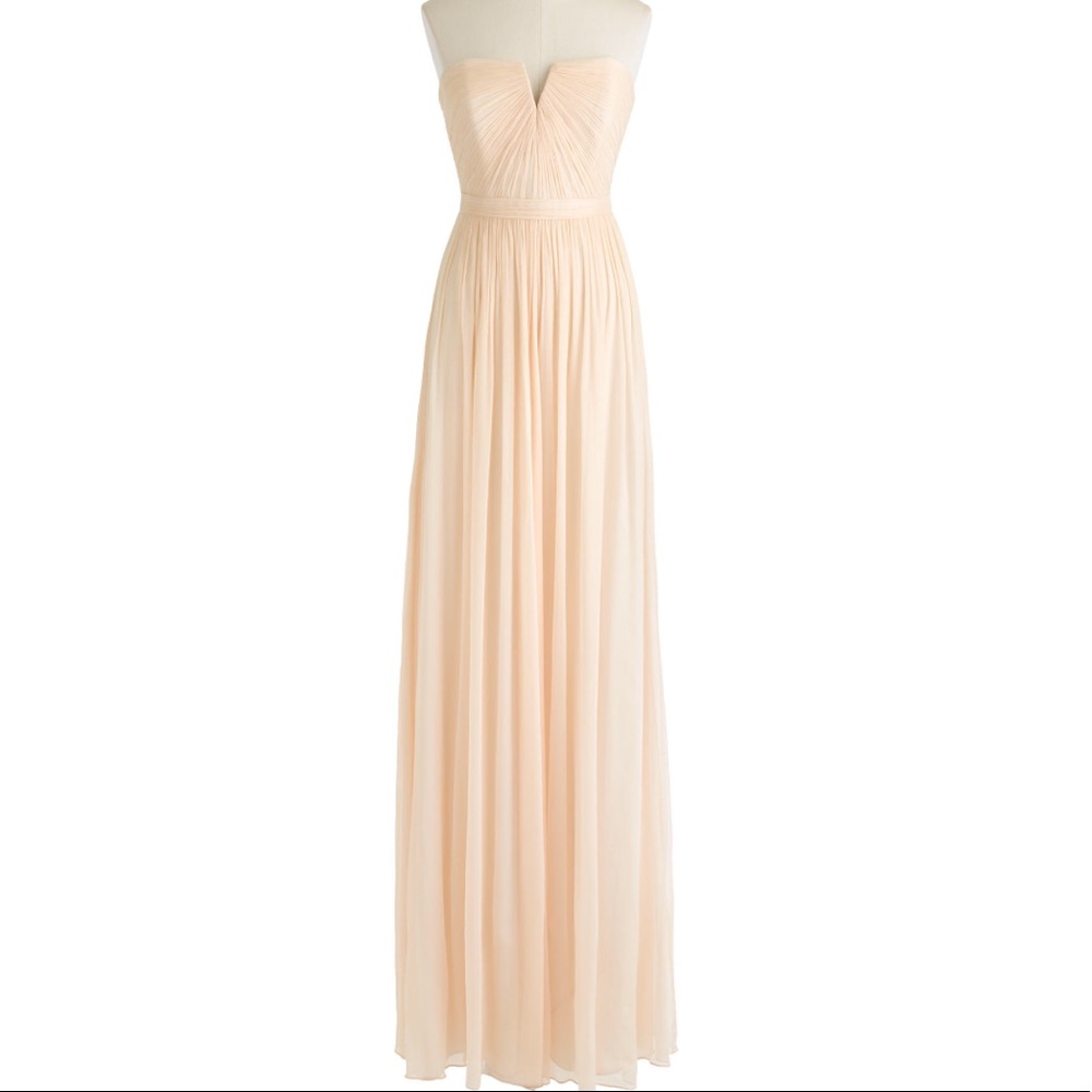 J Crew Nadia Long Dress silk Chiffon Gown